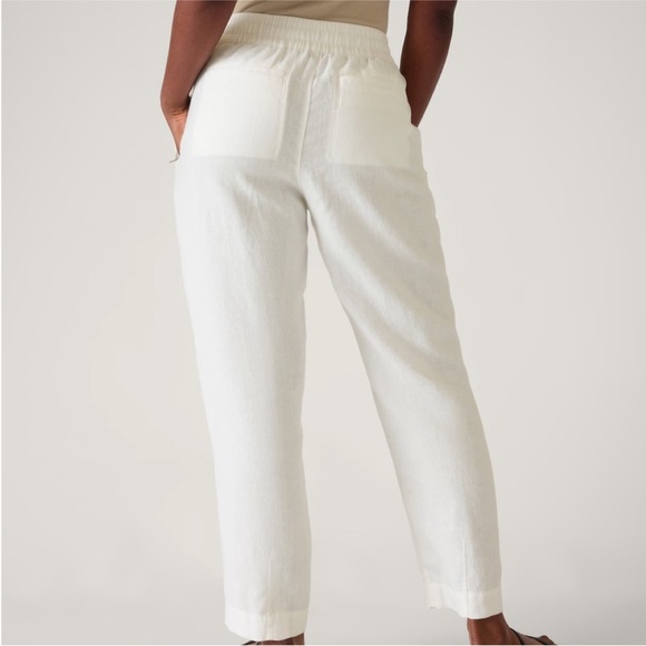 ATHLETA RETREAT HIGH RISE LINEN ANKLE PANT women’s size large - Picture 3 of 13